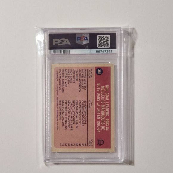 1984 O-Pee-Chee Wayne Gretzky #381 PSA 5 - Picture 2 of 2
